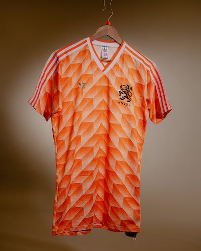 Described as the epitome of vintage soccer jerseys: the Netherlands European Championship shirt at Classic Football Shirts. Photograph:Jack Roe/The New York Times