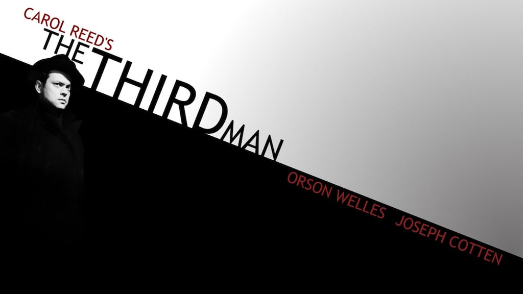 Orson Welles in poster art for The Third Man (1949)