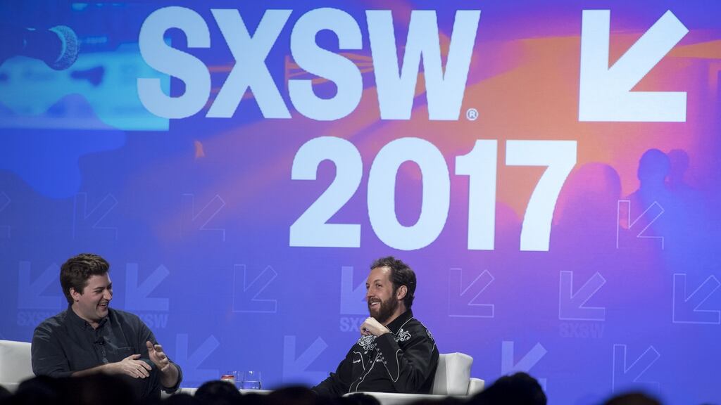 Chris Sacca, founder of Lowercase Capital, speaks to Alex Konrad at the 2017 South By Southwest (SXSW) Interactive Festival in Austin, Texas. Photograph: David Paul Morris