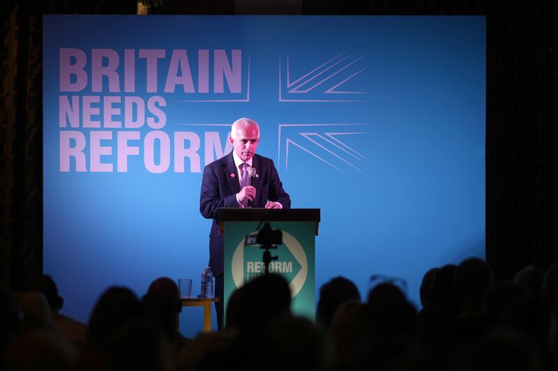 The rally’s star power came with its ebullient deputy leader, Ben Habib. Photograph: Christopher Furlong/Getty