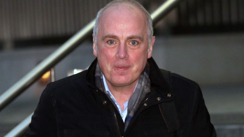 Former CEO of Anglo Irish Bank, David Drumm at  Dublin Circuit Criminal Court  where he is charged with conspiracy to defraud. Photograph:  Collins Courts.