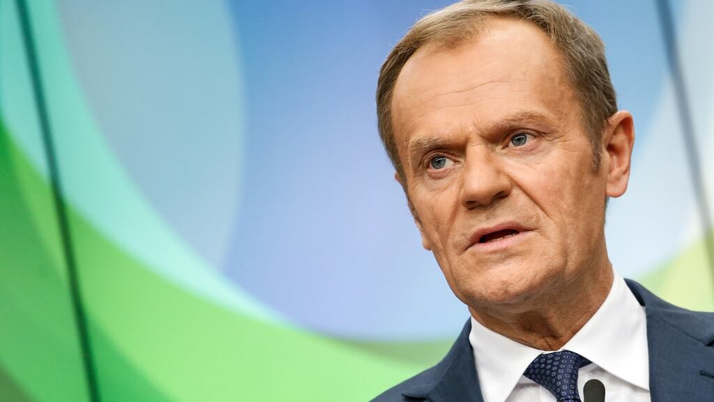 EU Council chief Donald Tusk has urged EU states to “proceed swiftly” with the Nord Stream 2 project. Photograph: Dario Pignatelli/Bloomberg