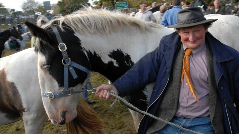 A trader at Ballinasloe Horse Fair, Co Galway