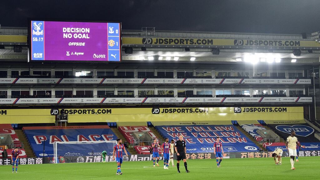 Manchester United were 2-0 winners at Selhurst Park last night. Photograph: Getty Images
