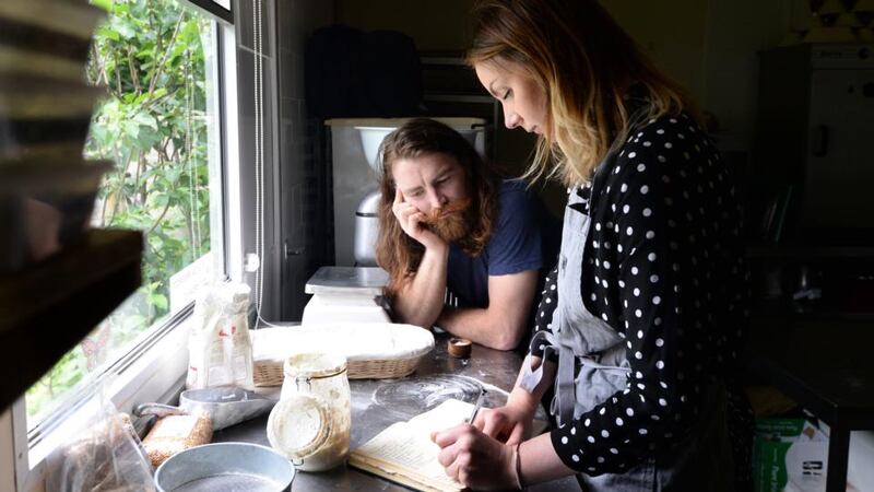 Scéal Bakery: Shane Palmer and Charlotte Leonard Kane. Photograph: Dara Mac Dónaill