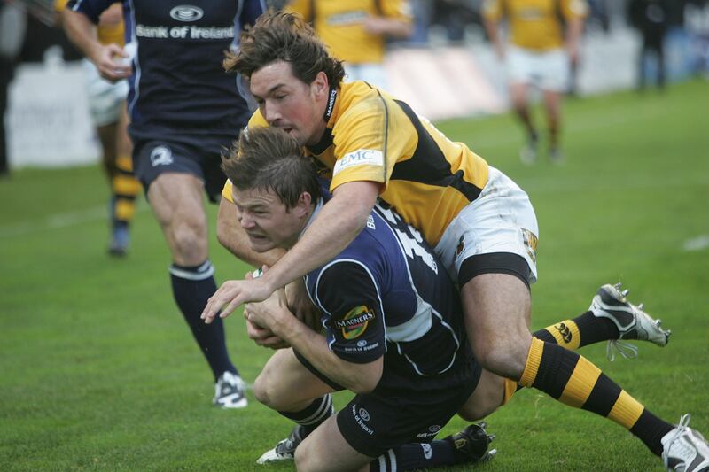 Brain O'Driscoll scores a try for Leinster against Wasps in 2008. The English club went out of business in 2022. Photograph: Alan Betson