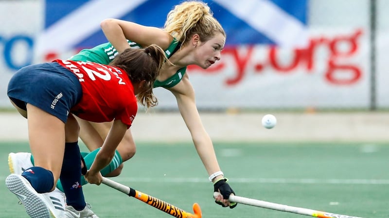 Niamh Carey: scored on her official debut as Ireland defeated France 4-1 in the World Cup qualifier in Italy. Photograph: Matteo Ciambelli/Inpho