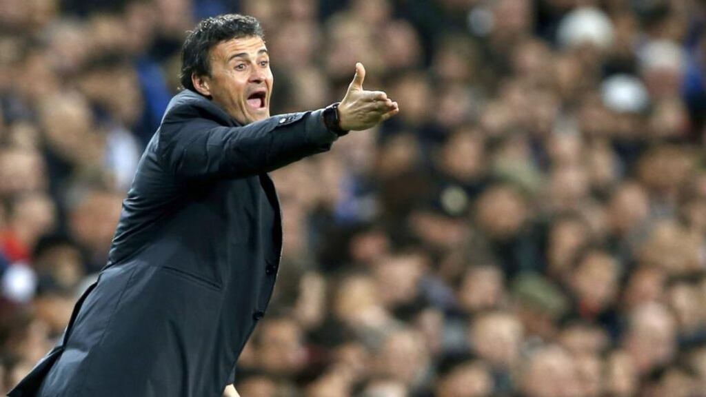 Luis Enrique has stepped down as Celta Vigo coach midway through his two-year contract amid speculation he is poised to replace Gerardo Martino at Barcelona. Photograph: Javier Lizon/EPA