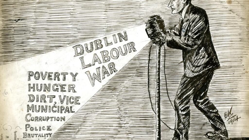 Cartoon by Ernest Kavanagh of the Irish Worker
