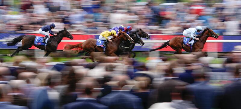 Rossa Ryan riding Pride Of Arras (right) to win the Great Voltigeur Stakes at York. Photograph: Alan Crowhurst/Getty Images