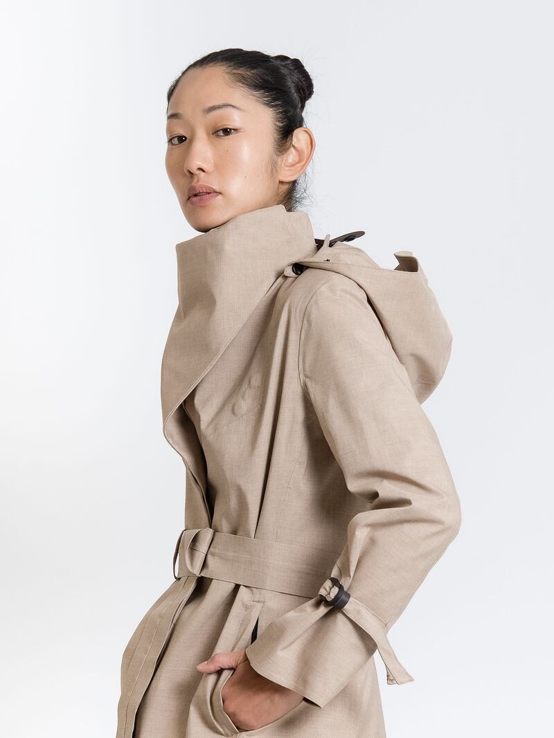 Noir Femme waterproof lightweight fabric, cashmere-lined jacket from Norwegian Rain, €890 at norwegianrain.com