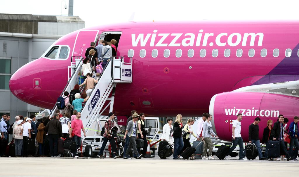 The managing director of Wizz Air UK said it would use some of the 47 new longer range single-aisle A321XLR planes it has on order from Airbus on the routes. Photograph: Steve Parsons/PA