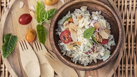 Orzo and almond tzatziki