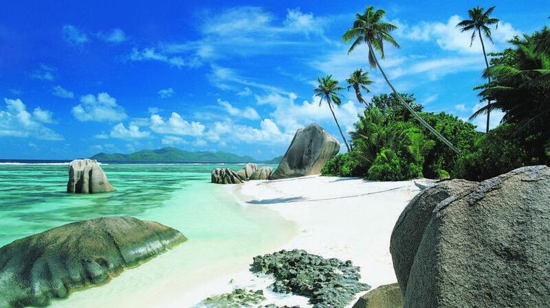 The perfect beaches of La Digue in the Seychelles