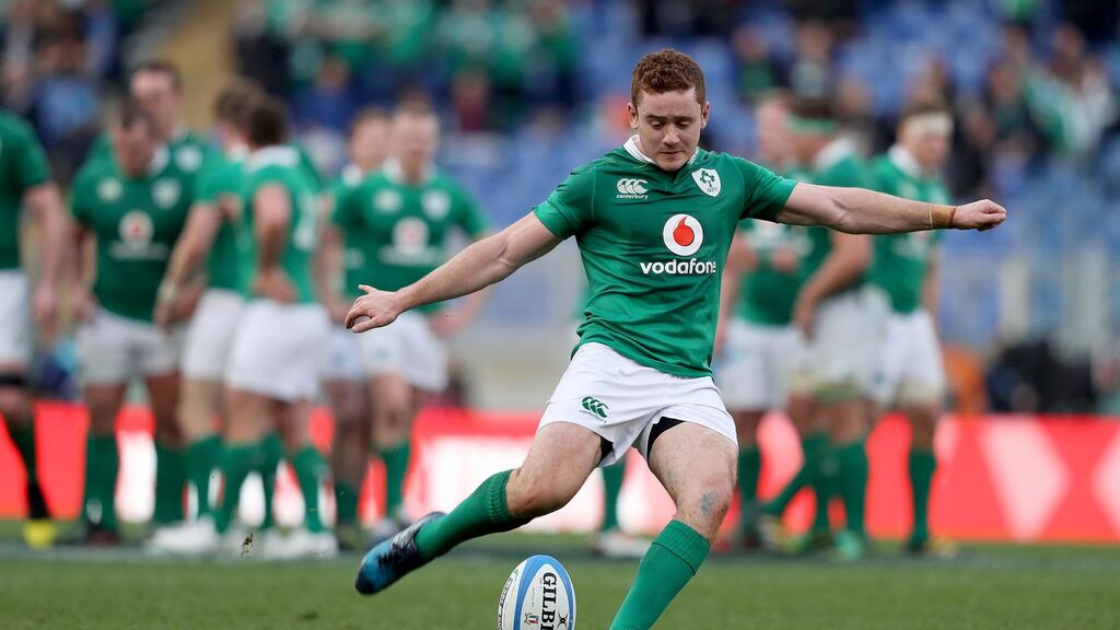 Paddy Jackson kicked nine out of nine conversions as Ireland routed Italy in Rome. Photograph: Inpho/Dan Sheridan