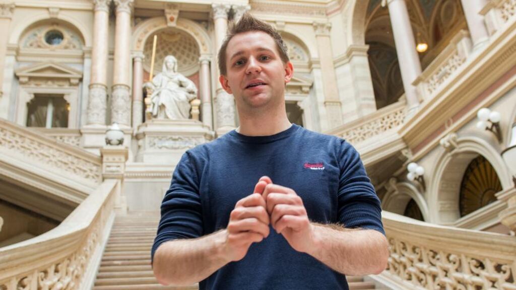 Austrian activist Max Schrems: the case he brought is sensitive for Dublin because many US tech firms have European headquarters in Ireland. Photograph: Christian Bruna/AFP/Getty Images
