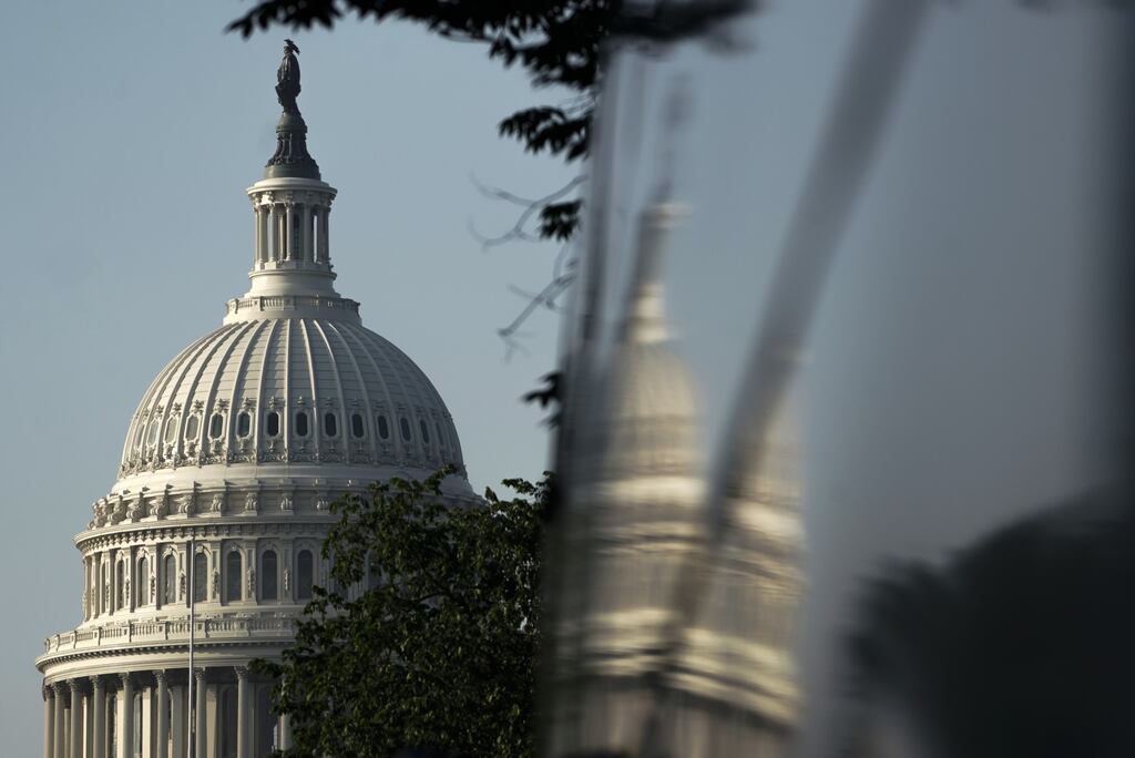 A supersonic boom was heard in Washington DC and northern Virginia as fighter jets chased a private plane whose pilot was “unresponsive”, military authorities said. Photograph: Nathan Howard/Bloomberg