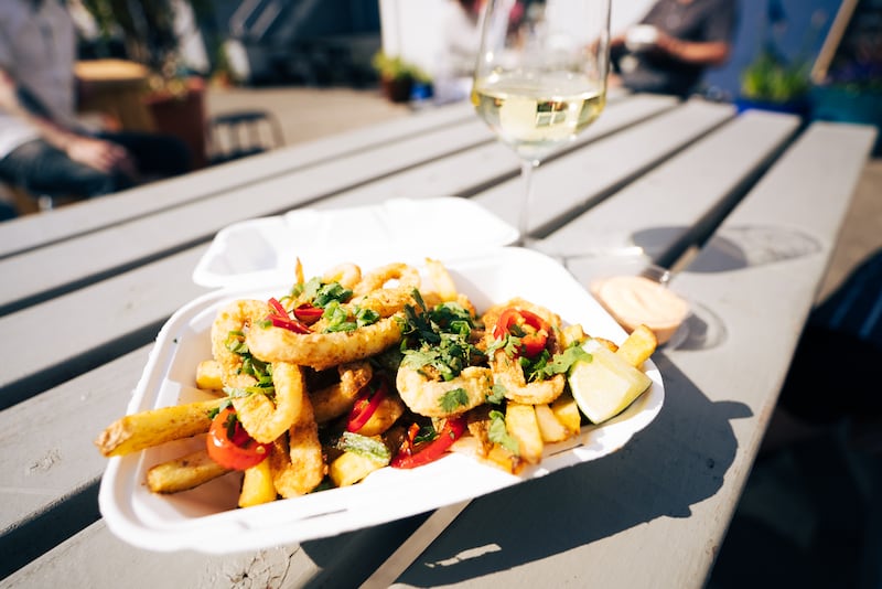 Calamari spice bag at Little Fish in Cleggan