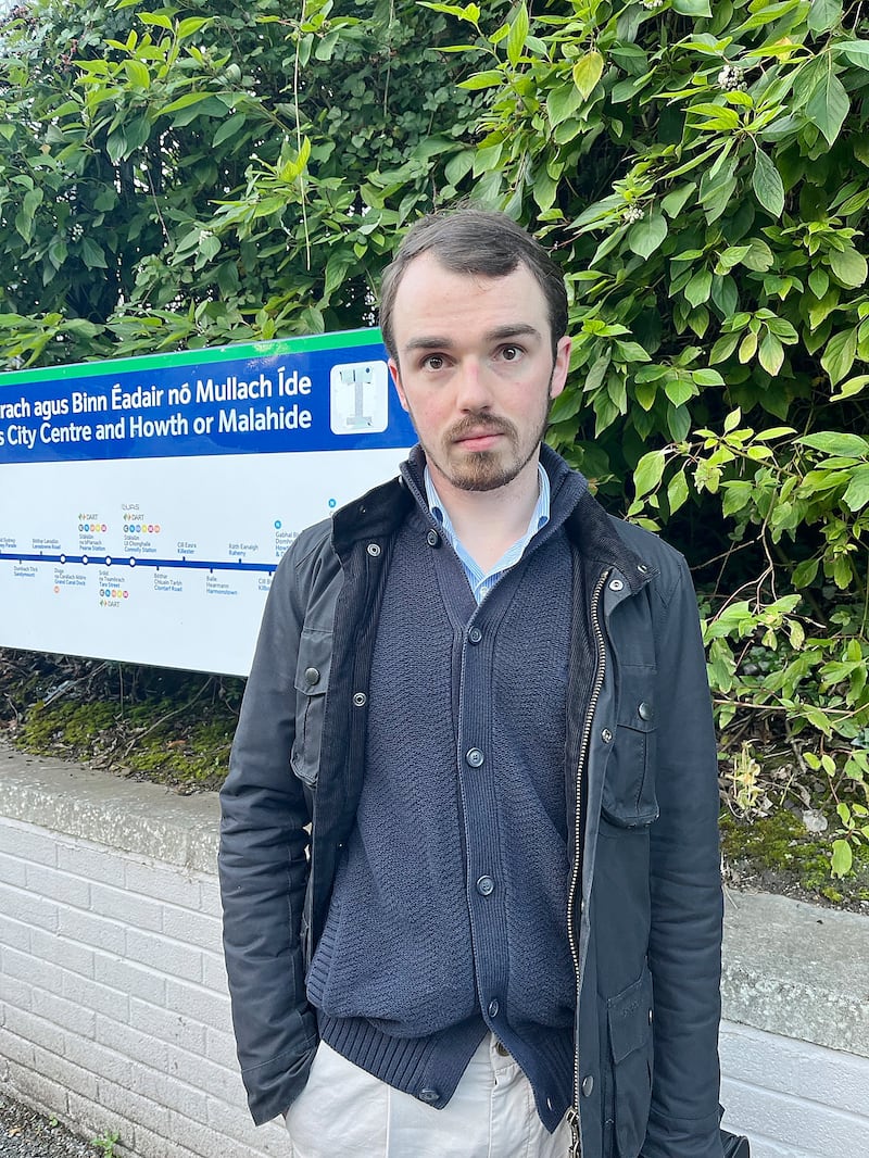 Ben Kelly from Enniskerry Co Wicklow pictured at Shankill Dart station did not think the new timetable would be a problem. Photograph: Tim O'Brien