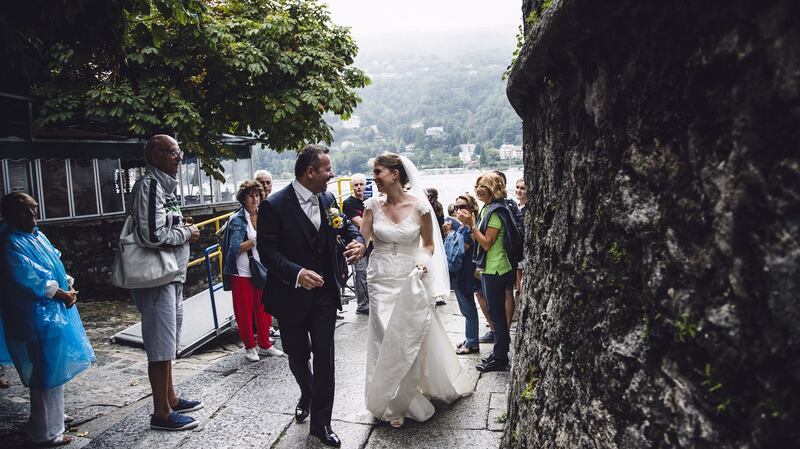 Linda and Andrea’s wedding on Lake Maggiore, Italy. Photograph: Silvia Cardia Photography, silviacardia.com