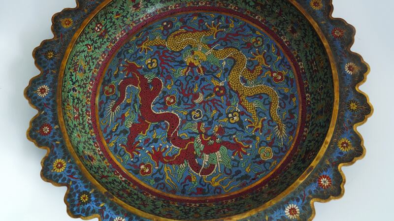 Lot 115 –Chinese enamel charger €10,000–€15,000 at Sheppard’s