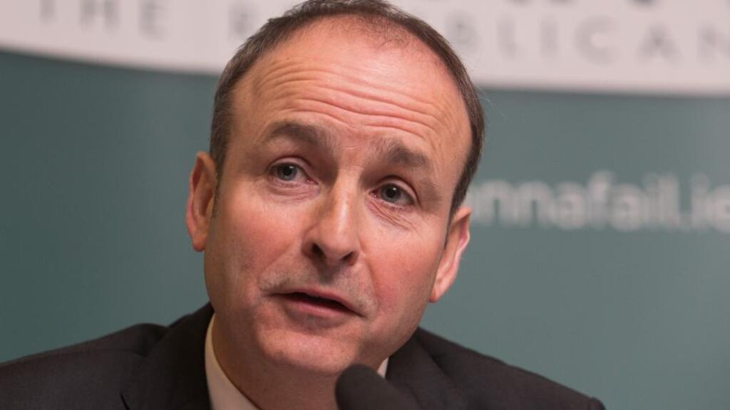 Fianna Fáil leader Micheál Martin leaderwants has called on the Ceann Comhairle Séan Barrett to withdraw comments ‘questioning Fianna Fáil’s motivation’. Photograph: Collins