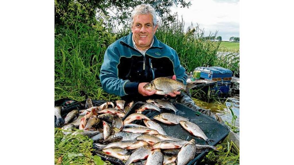 Coarse angling guide Peadar O'Brien, with a big catch from Concra Wood on Lough Muckno, Castleblayney, Co Monaghan