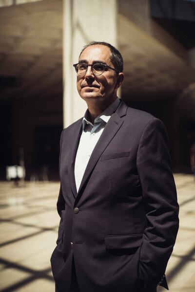 Jean-Luc Martinez, the Louvre’s president, wrote in the authentication report that the Salvator Mundi was the work of Leonardo and that it was owned the Suadi culture ministry. Photograph: Julien Mignot/The New York Times