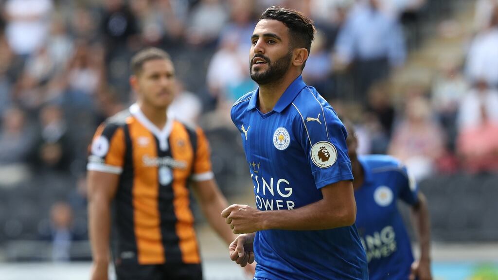 Riyad Mahrez has signed a new four-year deal with Leicester City. Photograph: Reuters