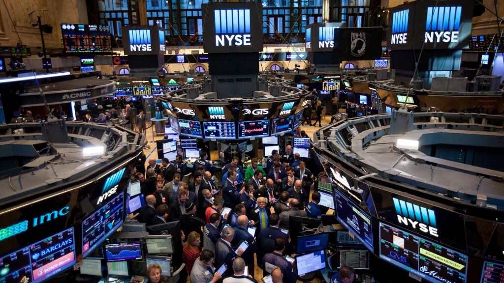 New York Stock Exchange. At the recent bottom, fewer than 25 per cent of tech stocks traded above their 200-day moving averages. Photograph: Michael Nagle/Bloomberg