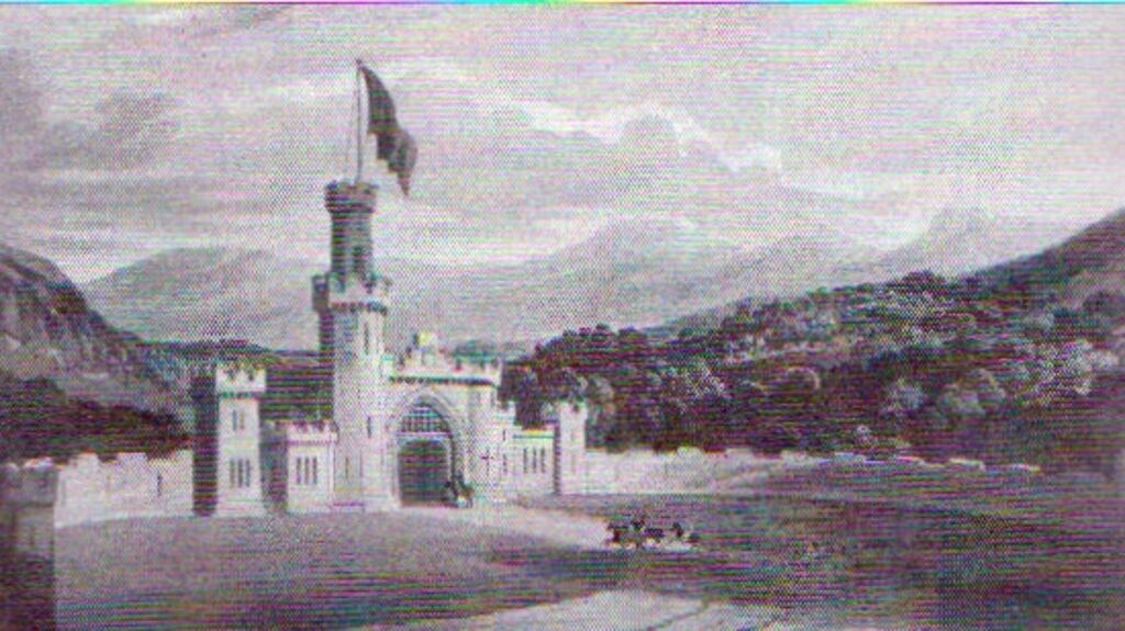 Gothic Dublin gate at Markree Castle near Sligo