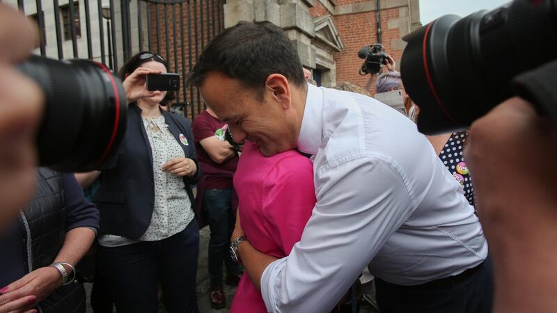 Taoiseach Leo Varadkar Minister for Children Katherine Zappone at Dublin Castle. Photograph: Gareth Chaney Collins