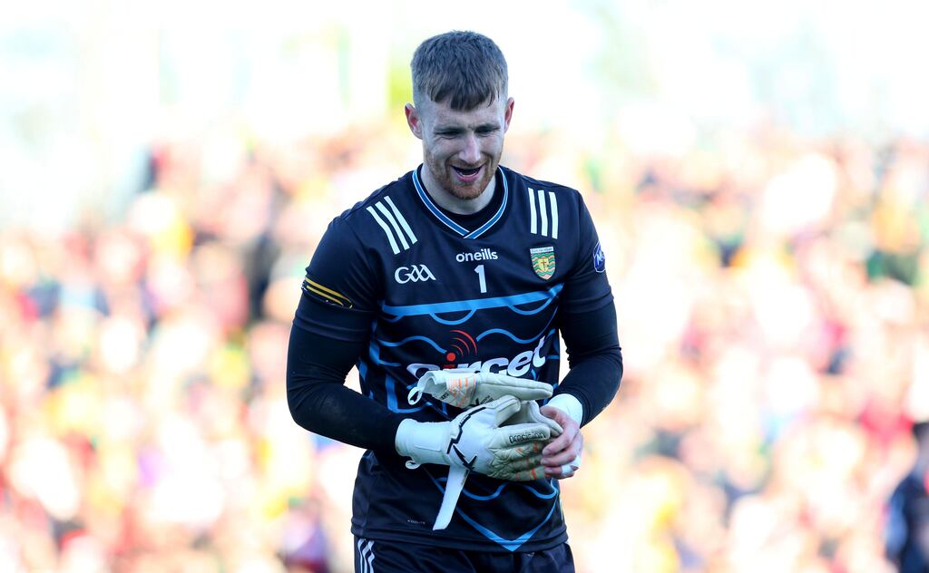 Donegal's Shaun Patton leaves the field injured - the new rule aimed at stopping players delaying the game doesn't have any forgiveness for real injuries. Photograph: Lorcan Doherty/Inpho