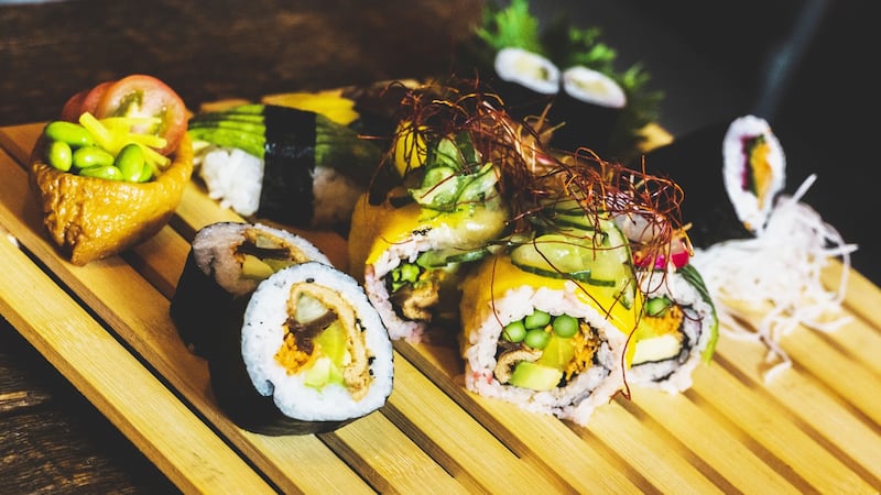 Vegan sushi at Kyoto Asian Street Food