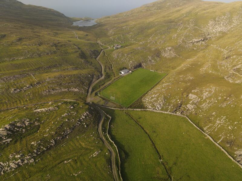 Inishturk's football pitch. Photograph: Peter O'Toole