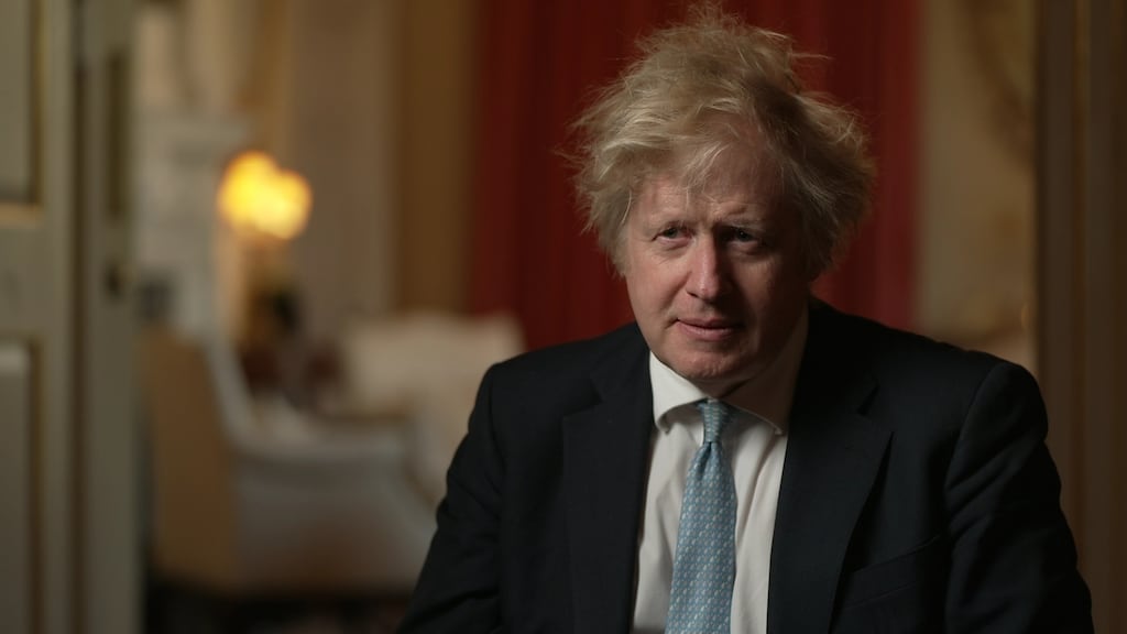 Boris Johnson in a still from BBC Northern Ireland’s Spotlight special