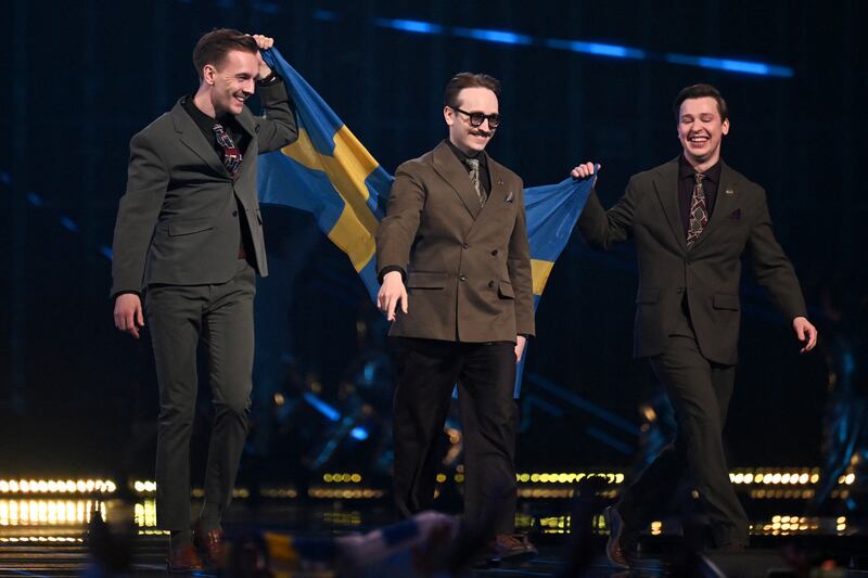 Finnish Group KAJ representing Sweden with the song Bara Bada Bastu were among the favourites to lift the prize in Basel. Photograph: Getty Images
