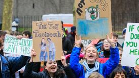 Several hundred students attend climate protest