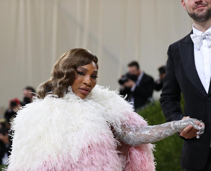 Serena Williams at the Metropolitan Museum of Art's Costume Institute benefit gala in New York, Sept. 13, 2021. (Calla Kessler/The New York Times)