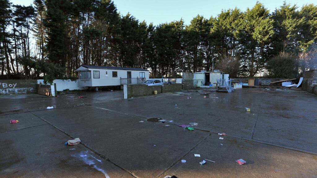 The Woodland Park unofficial halting site in Dundalk, Co Louth from where several traveller families have been evicted. Photograph: Colin Keegan, Collins Dublin