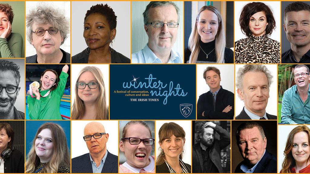 Interviewers and guests for the Irish Times Winter Nights festival.