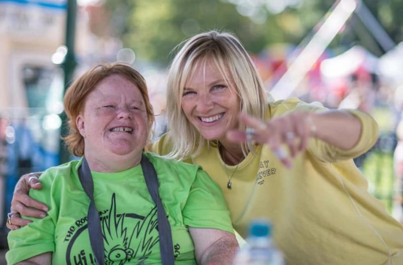 Jo Whiley with her sister, Frances: ‘People with learning disabilities should know they are valued members of society’. Photograph: Jo Whiley
