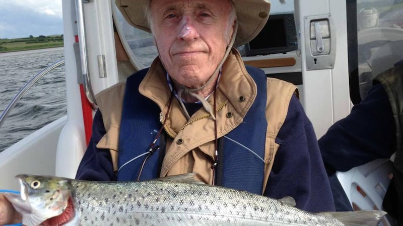 Dr Danny Delargy shows a fine sea trouton Pegasus from the Moy Estuary