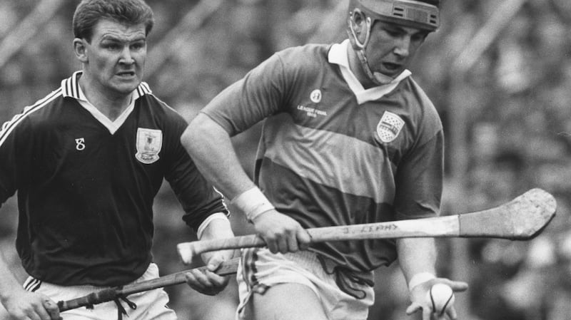 John Leahy shared a fierce rivalry in the late 1980s with  Galway’s Pete Finnerty. “We gave it to each other – verbally, physically – nothing was off limits. You had two guys fighting for a cause. And you were allowed to do it.” Photograph: Billy Stickland/Inpho