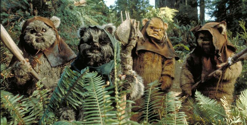 The Ewoks in Return of the Jedi (1983)