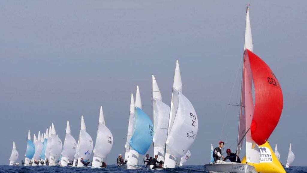 German entrants Julian and Philipp Autenrieth compete in the men’s 470 class event on the third day of the Santander 2014 ISAF Sailing World Championships offshore Santander, northern Spain. EPA/LUIS TEJIDO