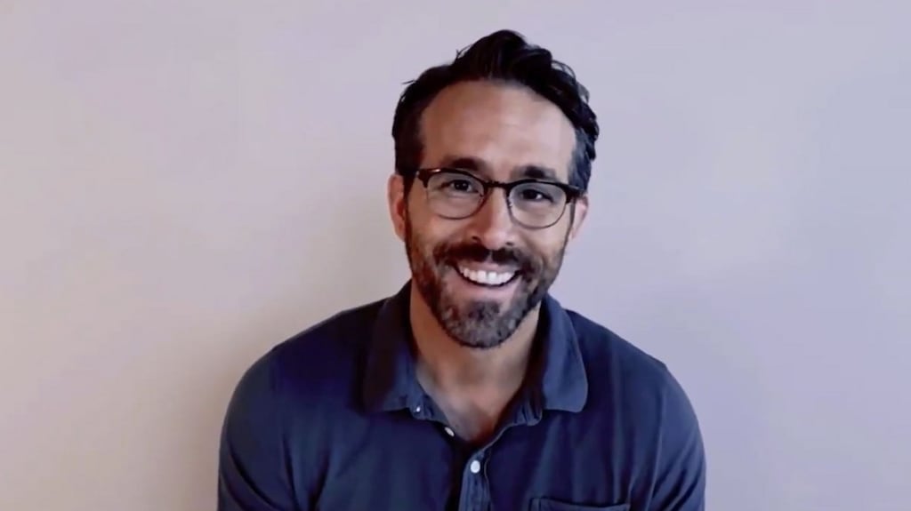 A screengrab from a video posted by @Wrexham_AFC of Hollywood star Ryan Reynolds, who along with Rob McElhenney have become the new owners of Wrexham after their takeover bid was approved by the National League club’s Supporters Trust. Photograph: PA