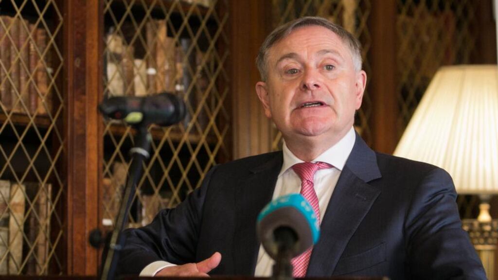Labour leader Brendan Howlin has secured a commitment from his seven TDs that they will all stand again. Photograph: Gareth Chaney/Collins