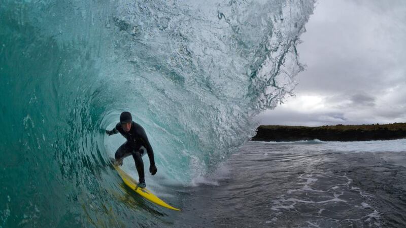 Cornish surfer Matt Smith surfing last winter. Photograph: Al Mackinnon