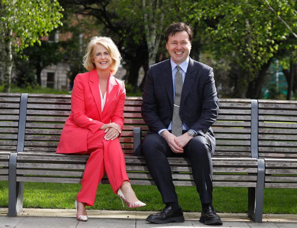Ahead of the announcement of the RepTrak results was chief executive of The Reputations Agency Niamh Boyle with chief executive of the Irish League of Credit Unions David Malone. Photograph Leon Farrell/Photocall Ireland